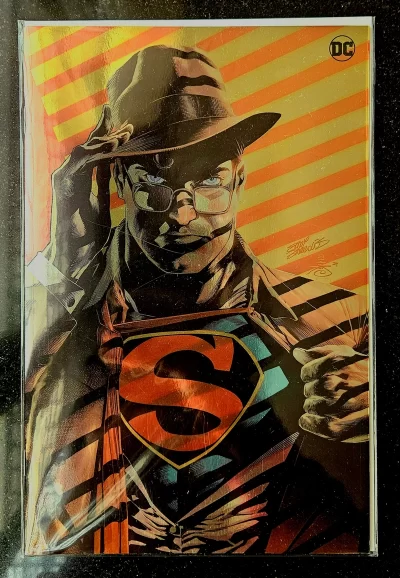 Action Comics #1067 Cover D Eddy Barrows Foil Card Stock Virgin Variant